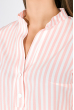 Блузка женская с пуговицами на груди 83P1705 бело-розовый , полоска