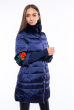 Куртка женская с вышивкой на рукаве 120PSKL6821 темно-синий