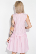 Платье (батал) свободного покроя, с завязками на бедрах 72P183 бело-розовый