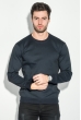 Джемпер мужской в горошек 201F015 чернильно-синий