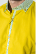 Рубашка мужская с контрастным воротником 50P019 горчичный
