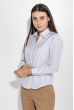 Рубашка женская тонкая полоска 287V001-5 бело-серый