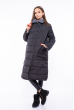 Пальто женское двустороннее 110P042 черно-серый