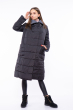 Пальто женское двустороннее 110P042 черно-серый