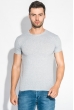 Футболка мужская однотонная 201F012-1 серый меланж Футболка мужская однотонная 201F012-1 серый меланж