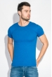 Футболка мужская однотонная 201F012-1 синий Футболка мужская однотонная 201F012-1 синий