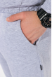 Костюм спортивный мужской, однотонный с капюшоном 103P001 светло-серый