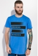 Футболка мужская с принтом 515F010 голубой