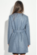 Пальто женское прямой покрой 64PD190 серо-голубой
