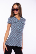 Легкая женская рубашка на пуговицах 118P162-2 серо-голубой