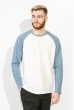 Свитер мужской в два цвета 713K011 молочно-синий