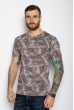 Футболка с принтом 627F006 бежевый