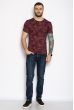 Футболка с принтом 627F006 бордовый