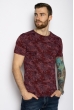 Футболка с принтом 627F006 бордовый