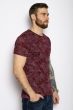 Футболка с принтом 627F006 бордовый