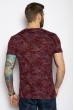 Футболка с принтом 627F006 бордовый