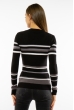 Пуловер женский с V-образным вырезом 618F151 черно-белый Пуловер женский с V-образным вырезом 618F151 черно-белый