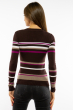 Пуловер женский с V-образным вырезом 618F151 шоколадный