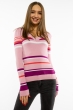 Пуловер женский с V-образным вырезом 618F151 розовый Пуловер женский с V-образным вырезом 618F151 розовый