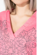 Свитер женский с принтом 82PD378 розовый (темный)