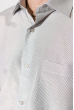Классическая однотонная рубашка 120P292 бело-серый