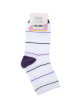 Носки женские бело-фиолетовые 11P504-3 бело-фиолетовый