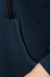 Платье-батник женское с капюшоном, на флисе 69PD1044 темно-синий