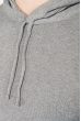 Свитер  однотонный с капюшоном 48P3272 серый