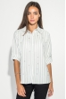 Рубашка женская праздничная 51P003 бело-серый
