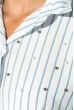 Рубашка женская праздничная 51P003 бело-голубой