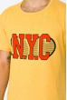 Хлопковая мужская футболка 134P015 желтый