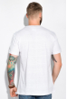 Хлопковая мужская футболка 134P015 белый