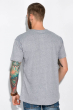 Хлопковая мужская футболка 134P015 светло-серый
