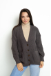 Кардиган женский повседневный 777A032 темно-серый Кардиган женский повседневный 777A032 темно-серый