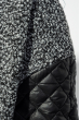 Пальто женское со стеганными рукавами, на молнии 69PD976 черно-серый