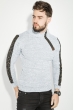 Свитер мужской с косой змейкой 48P3292 бело-серый