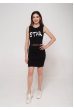 Платье женское спорт 199P86420 черно-белый