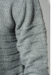 Свитер мужской в фактурную полоску 498F002 серый