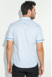 Рубашка мужская с контрастными пуговицами 50P7050-3 белый