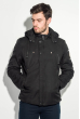 Куртка мужская с капюшоном, демисезонная 57P001 черный