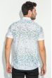 Рубашка мужская с цветочным орнаментом 50P8539 молочно-салатовый