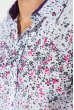 Рубашка мужская с цветочным орнаментом 50P8539 молочно-сиреневый