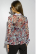Блуза из шифона с цветочным принтом 118P352 розово-голубой