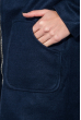 Пальто женское с крупными карманами, на змейке 64PD273 синий
