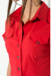 Рубашка  женская, однотонная, короткий рукав 81P0008 красный