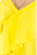 Блузон женский с V-образным вырезом и воланами 72PD238 желтый