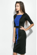 Платье женское, облегающее, рукав три четверти 68PD1194 черно-синий