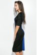 Платье женское, облегающее, рукав три четверти 68PD1194 черно-синий