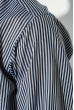Рубашка мужская в двухцветную полоску 50PD44002 черно-белый