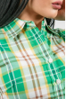 Рубашка женская клетчатая 875K002 салатово-желтый